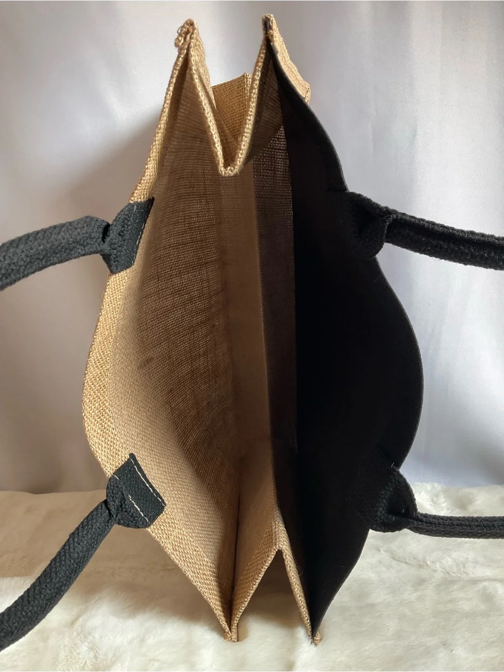 Monogram M Floral textile &  Tote Bag – Black & Natural – Large Carryall